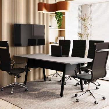 Imagem de Mesa de Reunião 2,00m para 8 Pessoas c/ Tampo Chanfrado F5 - F5 Office