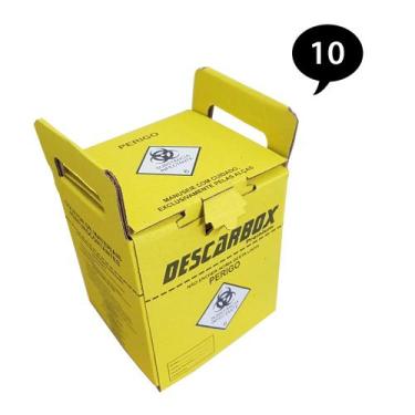 Imagem de Caixa Coletora Perfurocortante Amarela 1,5 Litros (DESCARBOX) - 10 Uni