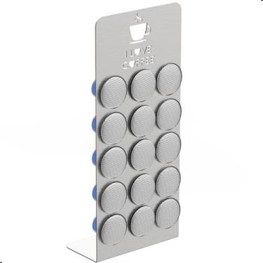 Imagem de Suporte Porta Cápsulas de Café Inox Escovado 15 Cápsulas - HomeFull