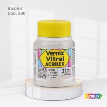 Imagem de Verniz vitral 37ml incolor / clareador 500 - ACRILEX
