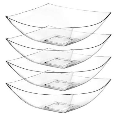 Imagem de Taças de servir Posh Setting de plástico transparente de 1,9 L (64 onç