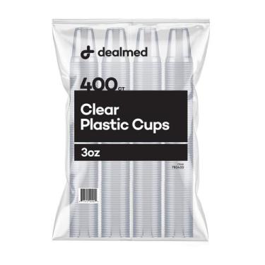 Imagem de Copos plásticos descartáveis Dealmed 90mL 100% recicláveis x400