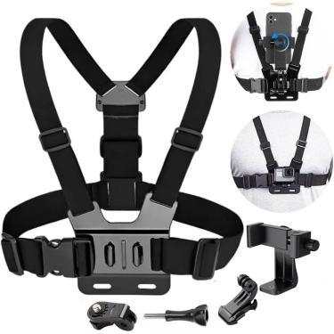 Imagem de Suporte Peitoral Ajustável Compatível Celular E Câmeras De Ação, Esportes, Trilhas E Aventuras