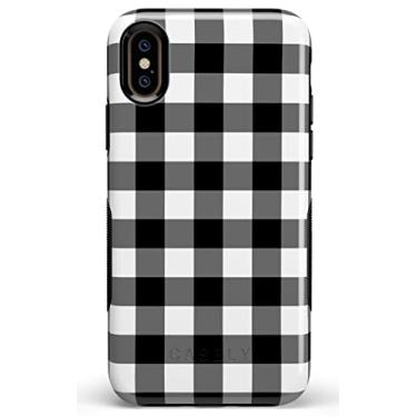 Imagem de Capa Casely para iPhone X/XS - Check Me Out | Capa quadriculada - Cobertura de 360 graus para o seu telefone - Recortes precisos, proteção de câmera de borda elevada de 1 mm - Bold