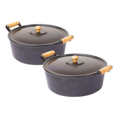 Imagem de Jogo De Panelas 20 22 Alumínio Fundido Batido Grosso C/tampa - DIVIFOR