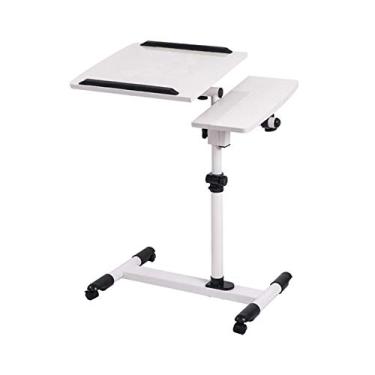 Imagem de P9IDEDFH Mesa de laptop para casa mesa dobrável para laptop mesa lateral ajustável mesa dobrável para computador casa laptop mesa lateral cama mesa de estudo móvel mesa portátil para computador preto