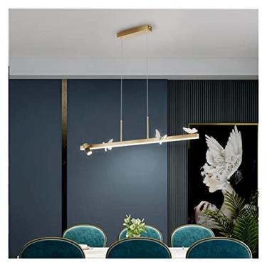 Imagem de Lustre moderno de LED, lustres de decoração de casa compatíveis com sala de jantar candeeiro de mesa longo moderno compatível com cozinha - luzes pendentes de LED borboleta, lustre de LED moderno