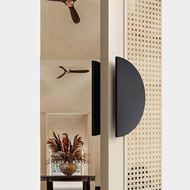 Imagem de Puxador de porta redondo de 1/2, ferragens para maçaneta de porta de vidro de celeiro de alumínio de dupla face, barra de aderência para porta de madeira com porta de correr (cor: branco, ta