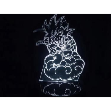Imagem de Luminária Led 3d Goku Nuvem Dragon Ball Acrílico Abajur