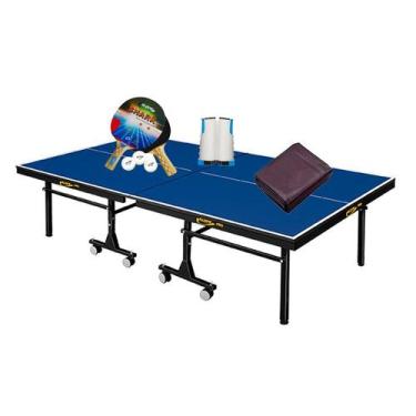 Imagem de MESA PING PONG MDF 25mm 1008 KLOPF + Kit 5055 + Rede 5096 + Capa