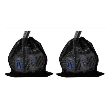 Imagem de TOOMYAUTO 2 peças 31 cm x 41 cm saco de barreira de bomba, saco de filtro para bomba de lago, preto grande bolsa de malha capa de proteção de agulhas deixa cabelo para filtros de piscina de fonte
