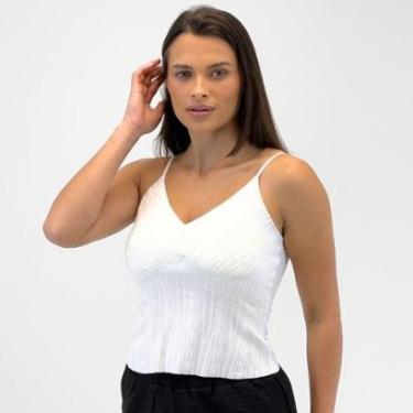 Imagem de Cropped Pacific Blue Regata Texturizado com Bojo Feminino-Feminino