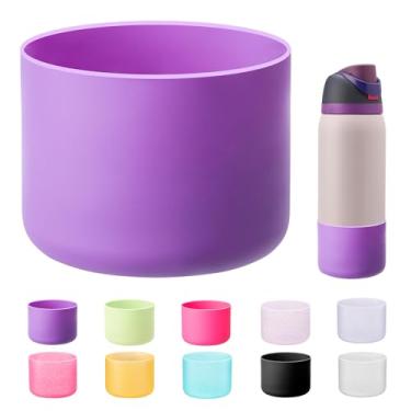 Imagem de Bluwing Bota de silicone para garrafas de água Owala de 947 ml, parte inferior de manga protetora antiderrapante para garrafa de água de aço inoxidável Owala 947 ml FreeSip/Twist/Flip (Roxo)