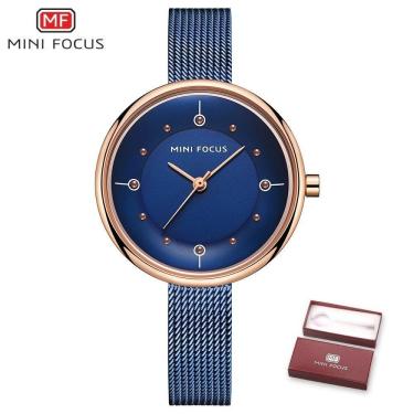 Imagem de Relógio Feminino Mini Focus Mf0274l.01 à Prova D'água Azul