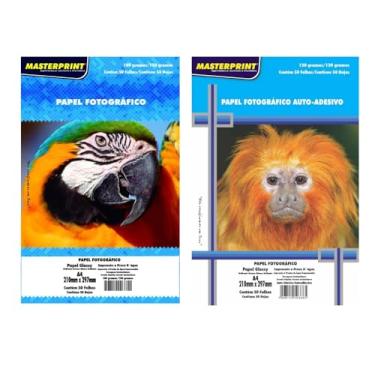 Imagem de Papel Fotográfico A4 180g Glossy Brilho – 200 Folhas à Prova d’Água | Secagem Instantânea | Alta Resolução para Impressoras Jato de Tinta