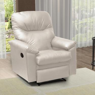 Imagem de Poltrona Reclinável Para Sala De Estar Bonn Corino Bege