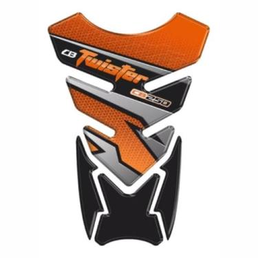 Imagem de Cromo Sign - Adesivo 3d Protetor De Tanque Cb 250 Twister 2019 Laranja