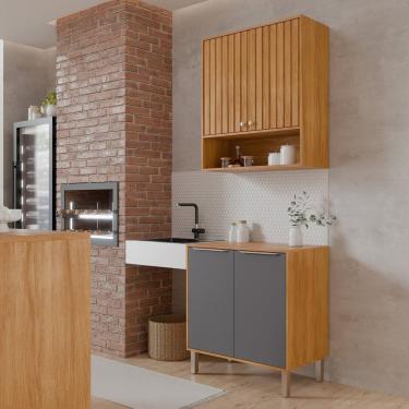 Imagem de Cozinha Compacta Para área Goumet Divina Cinamomo-titânio