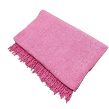 Imagem de Manta Grande Para Sofá 1,70x2,20 Capa De Sofa Decorativa E Protetora 100% Algodão Rosa Bebê