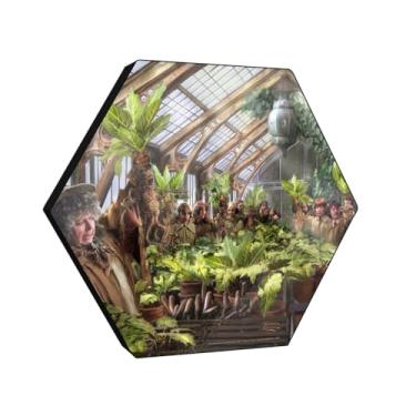 Imagem de Thomas Kinkade Studios – Harry Potter – Aula de Herbologia – 29,2 cm X 25,4 cm Hexagon KNEXAGON Impressão em madeira – Exibição de mesa, pendurar sozinho ou conectar a outras peças – Oficialmente