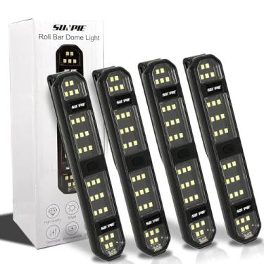 Imagem de SUNPIE Luzes de cúpula de LED internas com magnético para carro, porta-malas traseiras compatíveis com Jeep Wrangler, caminhão, trator, ATV, UTV, SXS; iluminação interior recarregável para carros