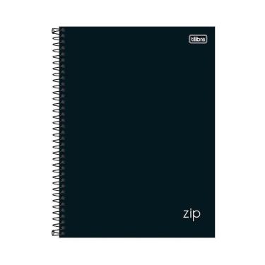 Imagem de Caderno Espiral Capa Dura 10x1 - 160 Folhas - Zip Preto - Tilibra