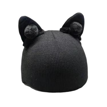 Imagem de simhoa Capa para capacete de esqui, acessório para esportes de inverno, tricotada, fofa, elástica, protetora e prática. Capa para capacete de snowboard para, Preto