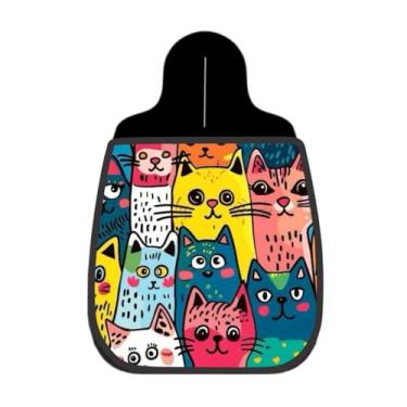 Imagem de Lixeira De Carro Organizador Lixinhocar Gatos Coloridos Estampados