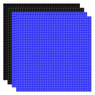 Imagem de 4 Pack Classic Baseplates Board for Building Bricks, Compatible with All Major Brands, Platforms Base Building Sheet for Activity Table Build on Mat Accessories for Kids Teens Adults, 10" x 10"