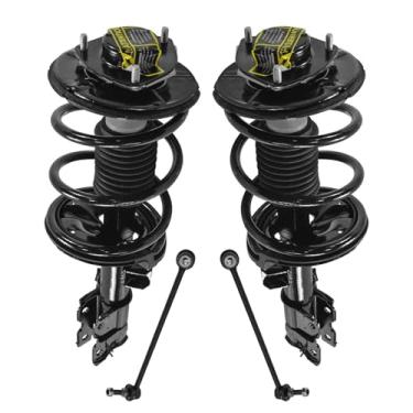 Imagem de Kit de 4 peças de suspensão de choque conjunto de mola estabilizador barra oscilante link final LH RH