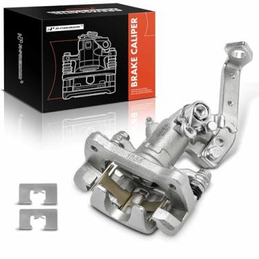 Imagem de A-Premium Conjunto de pinça de freio a disco com suporte compatível com Honda Big Red 700 (2009 2010 2011 2012 2013), lado esquerdo do motorista traseiro