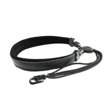 Imagem de Fxzqgnh Correia para Saxofone em Couro PU, Prática, Macia, Ergonômica, E Confortável. Acessório para Instrumento Musical. Correia/arnês para Saxofo, Ombreiras Estreitas