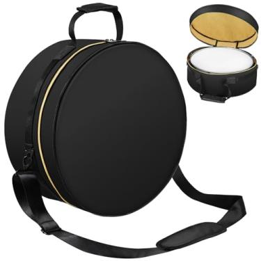 Imagem de Caixa de tarola de 35,5 x 16,5 cm – Enchimento resistente a choques de 15 mm de espessura, tecido impermeável, alça e alça de ombro reforçada, bolsa de tarola profissional para viagens, transporte de