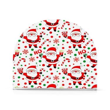 Imagem de JUZIHAI Porta-guardanapos de Natal Papai Noel para mesa, dispensador de guardanapo de acrílico, suporte de lenços independente de mesa para cozinha, jantar, bar, festa, decoração de casa