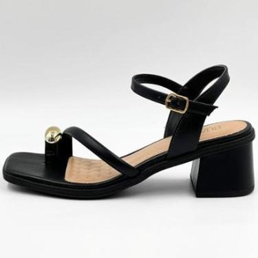 Imagem de Sandália Sua Cia Salto Bloco Casual Feminina-Feminino