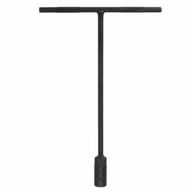 Imagem de HARFINGTON Soquete de chave em T 15 mm de aço de carbono métrico de 6 pontos com alcance longo para reparo de motocicletas e bicicletas, cinza, preto