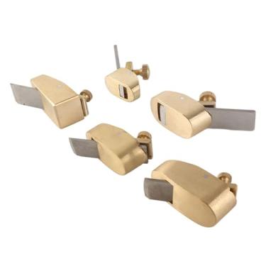 Imagem de AUNMAS Ralador de Mão, Mini Barbeador de Aço Inoxidável, Conjunto de Plaina de Dedo de 5 Peças para Instrumentos de Marcenaria Com Lâminas Ajustáveis ​​e Sola Curva, Ideal para Luthiers