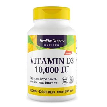 Imagem de Vitamina D3 Healthy Origins 120 Softgels 10 000 IU Healthy Origins