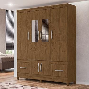 Imagem de Guarda Roupa Casal MS 912 6 Portas com Espelho Sapateira e 2 Gavetas Moval