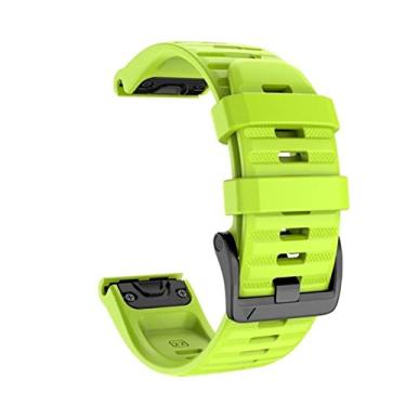 Imagem de MGTCAR 20 22 26mm pulseira de relógio para Garmin Fenix 6X 6 Pro 5 5XPlus 3HR Descent Mk1 MK2 Enduro pulseira de silicone liberação rápida Easyfit pulseira de pulso (Cor: verde, Tamanho: 20mm)
