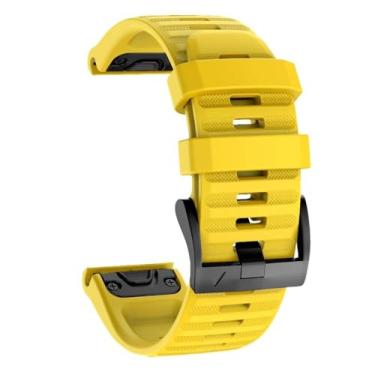Imagem de VEVEL Pulseira de relógio de 26 mm para Garmin Fenix 7X Pro/Fenix 7X/Fenix 6X/Fenix 6X Pro/Fenix 5X/Fenix 3, pulseira de silicone macio de ajuste rápido de 26 mm para Garmin Descent Mk3i 51 mm/Epix
