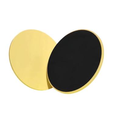Imagem de KiBcsLic Conjunto de 2 Discos Deslizantes para Exercícios Físicos, Compactos e Ideais para Pilates, Academia em Casa e Treinos, para Homens Mulheres, Amarelo
