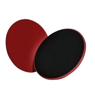 Imagem de KiBcsLic Conjunto de 2 Discos Deslizantes para Exercícios Físicos, Compactos e Ideais para Pilates, Academia em Casa e Treinos, para Homens Mulheres, Vermelho