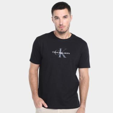 Imagem de Camiseta Calvin Klein Re Issue Masculina, Preto, G