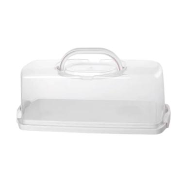 Imagem de AFXGUSD Caixa Retangular para Guardar Pão com Alça Portátil, Ideal para Armazenar Pão, E Doces, Perfeita para a Cozinha, Casamentos E Aniversários, Branco