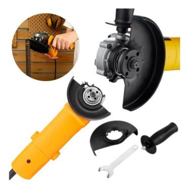 Imagem de Esmerilhadeira Lixadeira 900w + Disco 115mm Cor Amarelo - SA TOOLS, 11