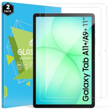 Imagem de MoKo Pacote com 2 protetores de tela para Samsung Galaxy Tab A11 Plus/A11+ 28 cm 2025, vidro temperado de alta definição para Galaxy Tab A9 Plus, rigidez 9H, película fina de vidro