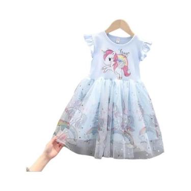 Imagem de Vestido De Princesa De Verão Para Meninas, Roupa Infantil Com Manga Vo