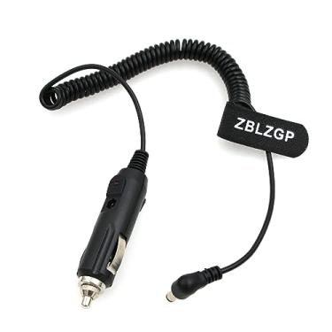 Imagem de ZBLZGP Conector de isqueiro de carro DC 5,5 x 2,5 mm macho cabo de mola de carregamento cabo de alimentação para rádio bidirecional Baofeng Walkie Talkie UV-5R 5RE Plus UV5A+ (ângulo reto 2,5 DC)