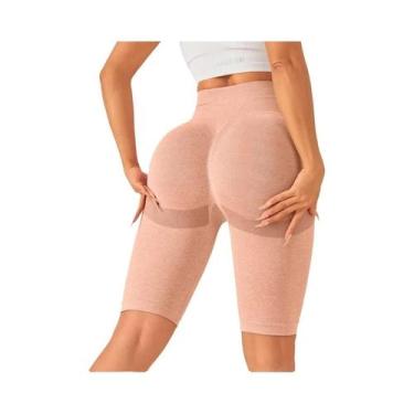Imagem de Leggings Esportivas Sem Costura Para Mulheres, Shorts De Yoga Com Cont